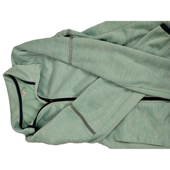 Womens M Mint Green Full Zip-Up Reflective Athletic Jacket With Pockets - Picture 7 of 11